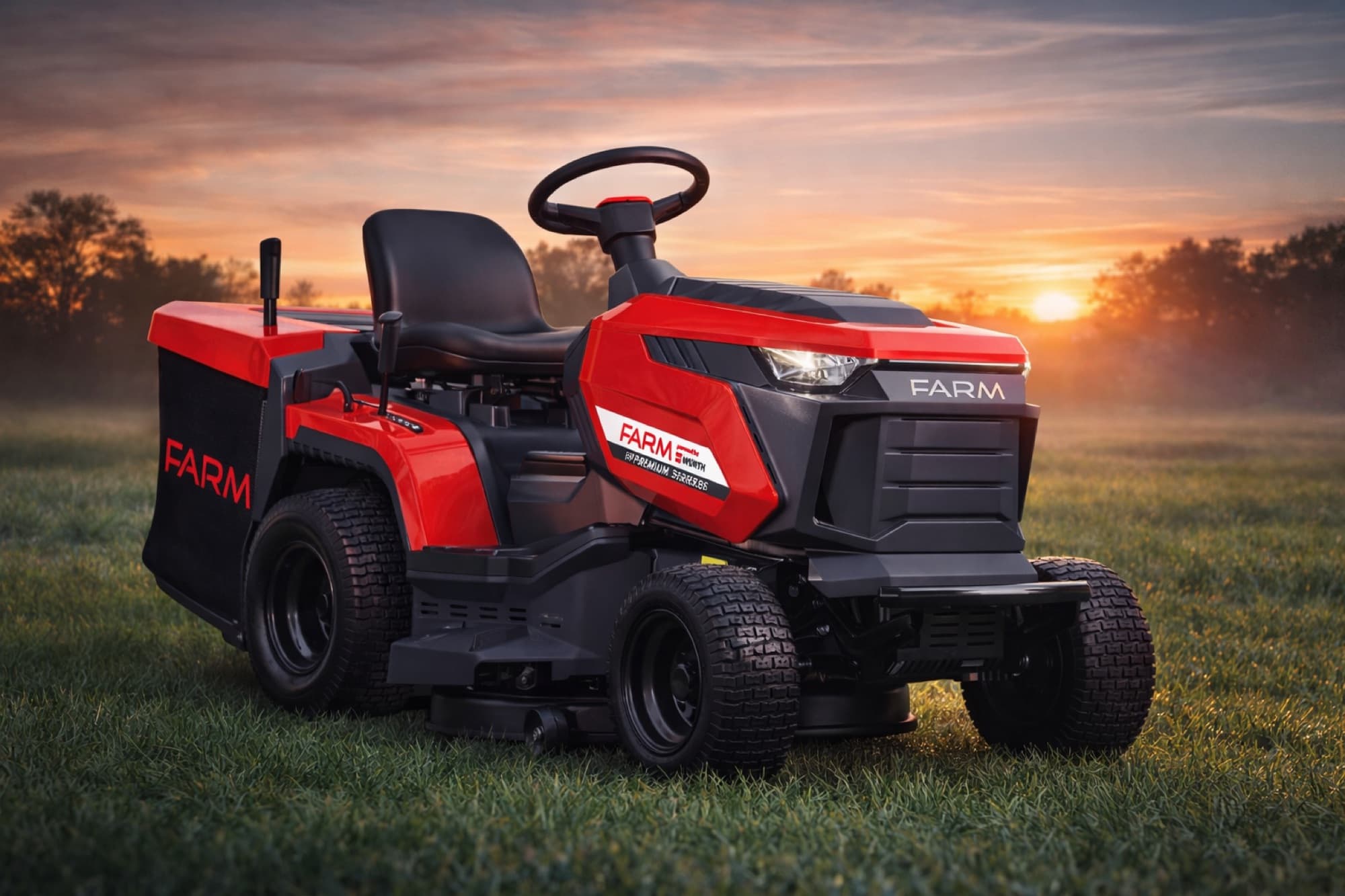 Traktor kopshti Würth FLM920N në lëndinë